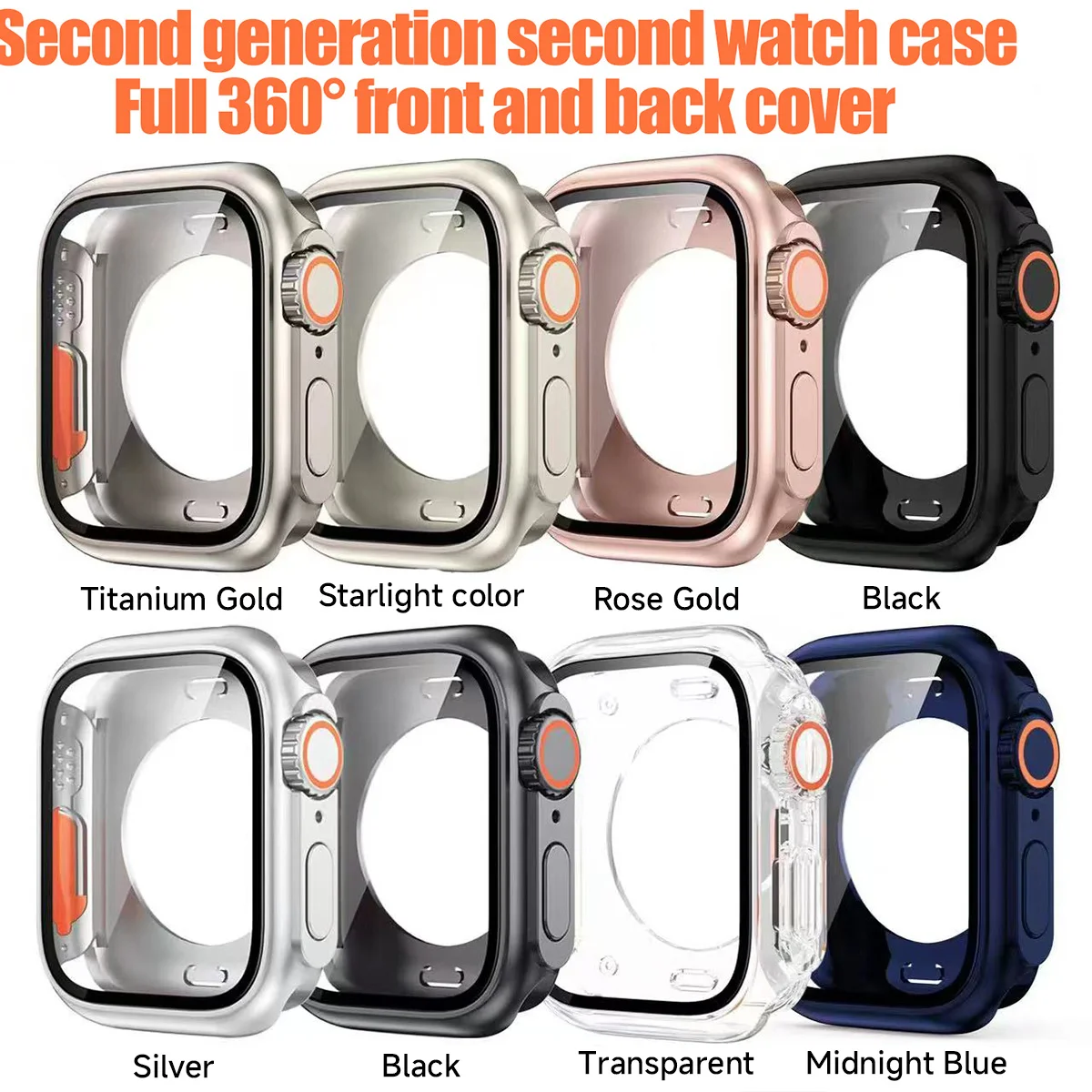 Ultra Protective Case with Tempered Glass Bumper for Apple Watch Series 10