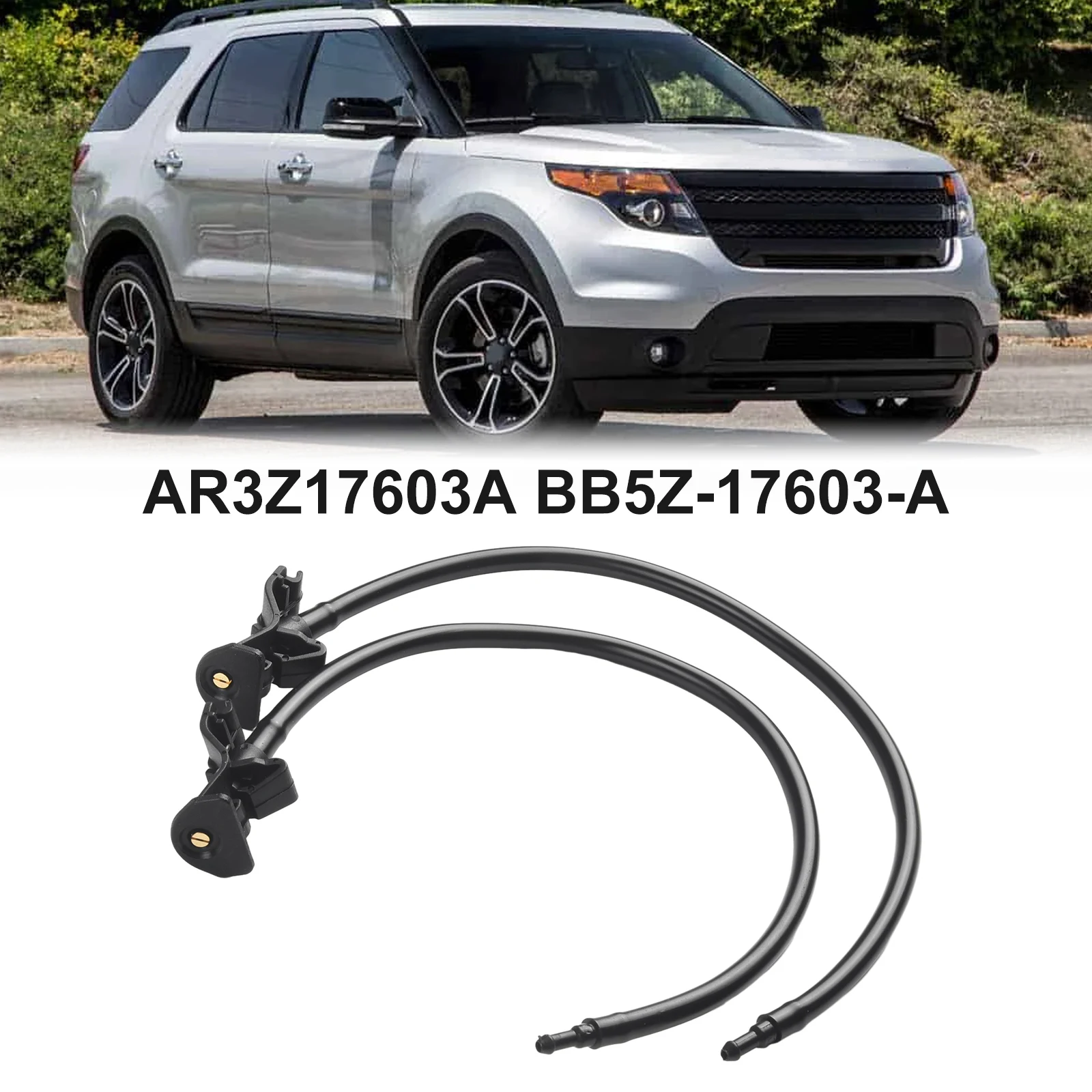 

Форсунка омывателя лобового стекла для Ford Explorer 2011-2018, 2 шт., распылитель из АБС-пластика, черные автомобильные аксессуары, инструменты