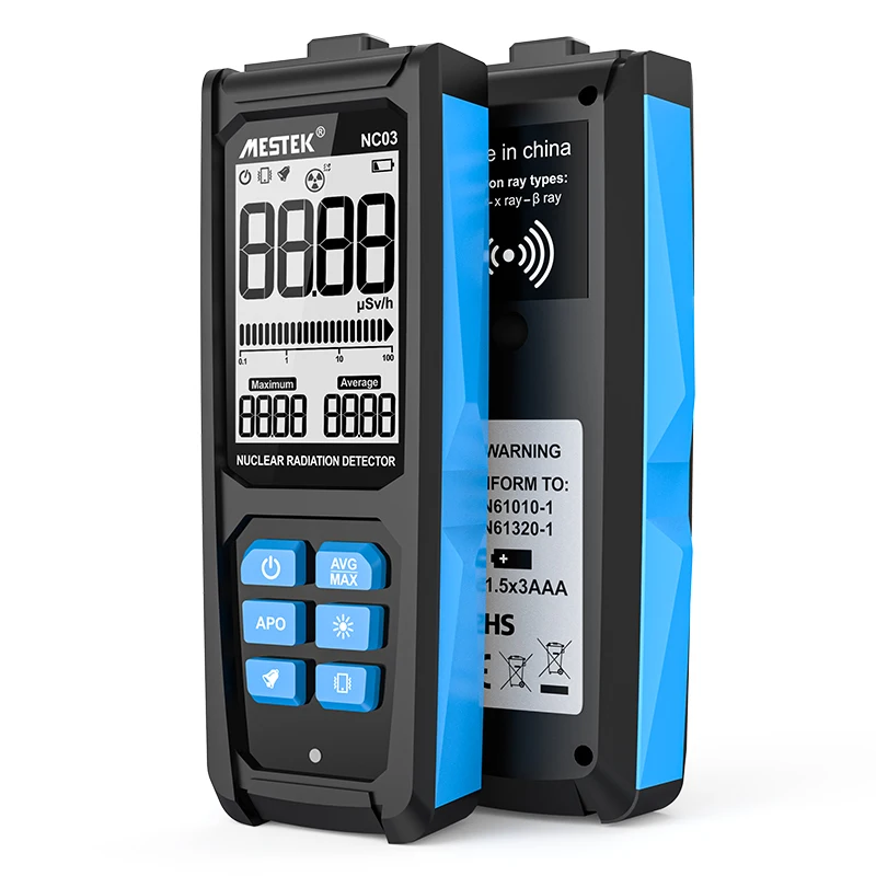 Mestek Geiger Counter Nuclear Radiation Detector Personal Dosimeter X-ray &gamma;-ray &beta;-ray Radioactivity Tester Marble Detector Alarm