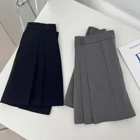 Lucyever Preppy Style A-Line Skirt for Women Summer New High Waist Black Gray Pleated Skirts Female Casual Student Mini Skirts - Image 5