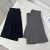 Lucyever Preppy Style A-Line Skirt for Women Summer New High Waist Black Gray Pleated Skirts Female Casual Student Mini Skirts 5