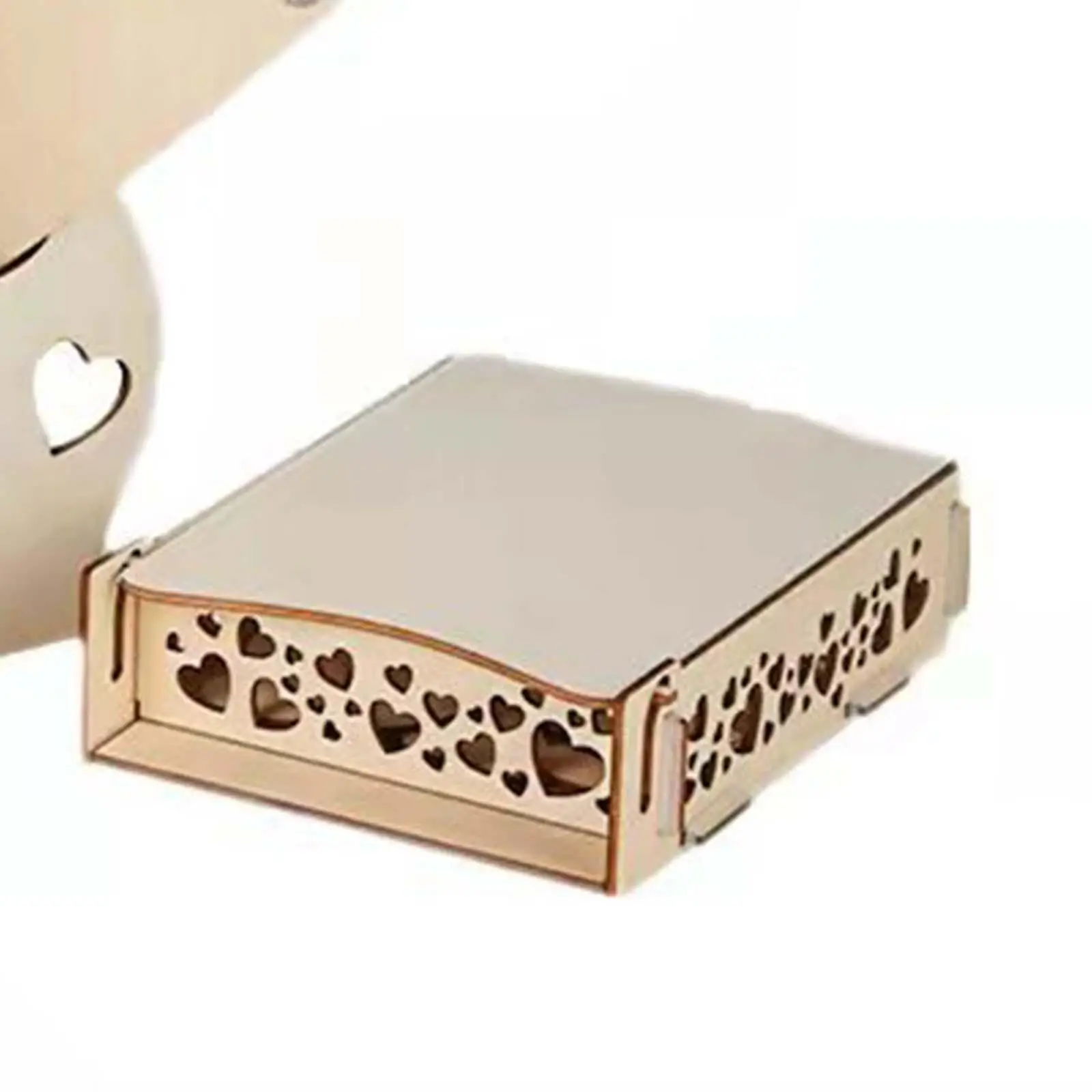 Wedding Guest Book Drop Box Rustic Decor for Anniversary Rectangle