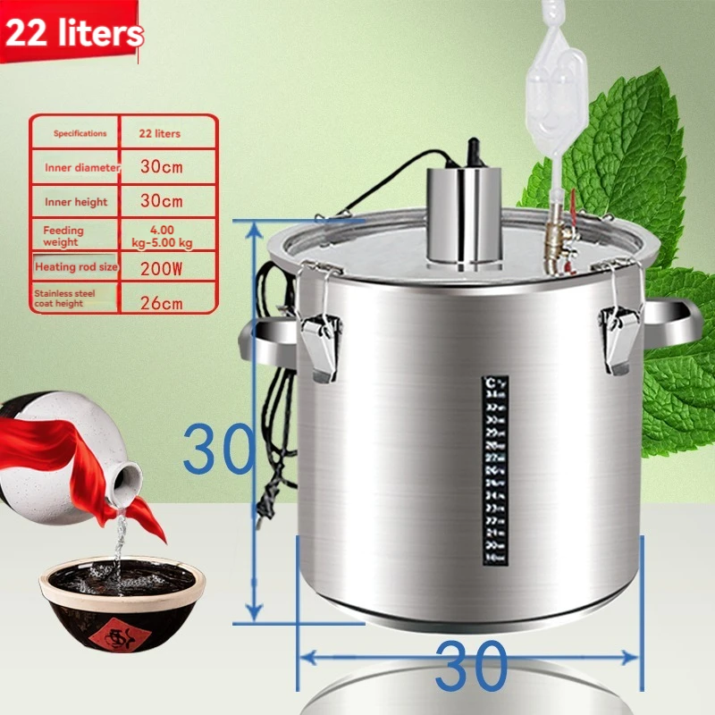 Constant Temperature Fermentation Barrel Wine Barrel Stainless Steel Fermenter Warming Wine Fruit Fermentation Equipment 3