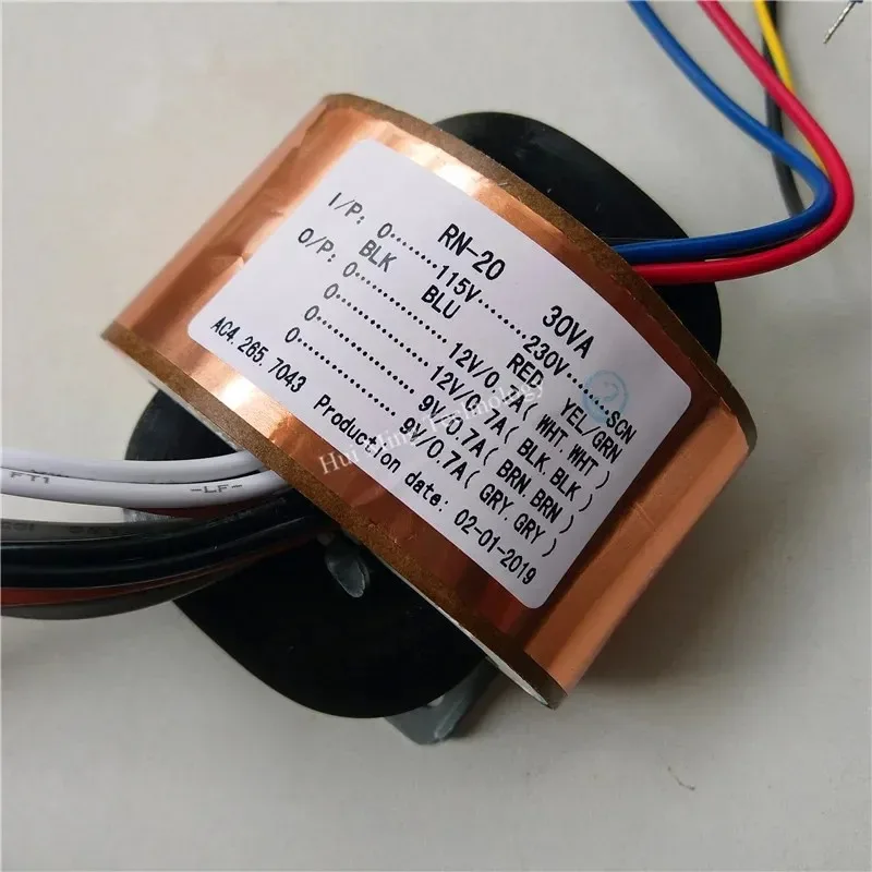 30W ( 30VA ) R-core Aduio Rransformer 15V-0-15V 9V For DAC /Headphone/Preamp E - Foto 7