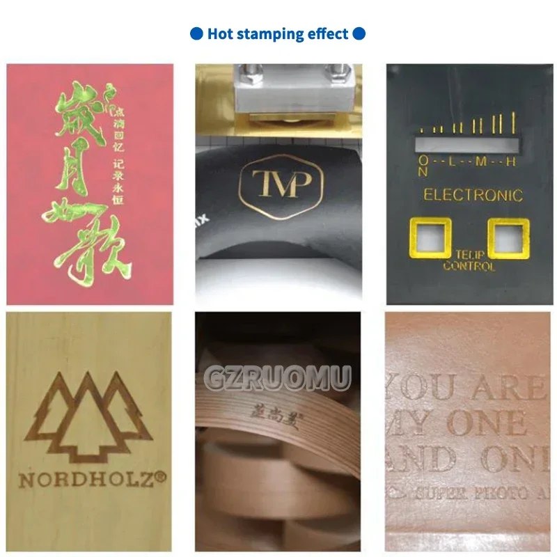 Handheld Hot Stamping Machine Heat Press Digital Leather Tool Paper Wood Foil Stamp 5&times;7CM/8&times;10CM/10&times;13CM