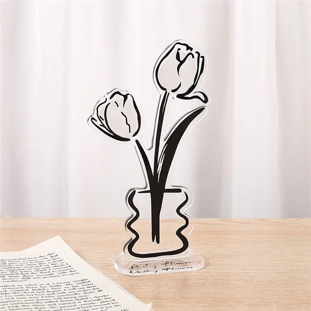 Flower Ornament Note Clip Advanced Dark Wind Flower Convenience Folder File Message Photo Message Ornament 4
