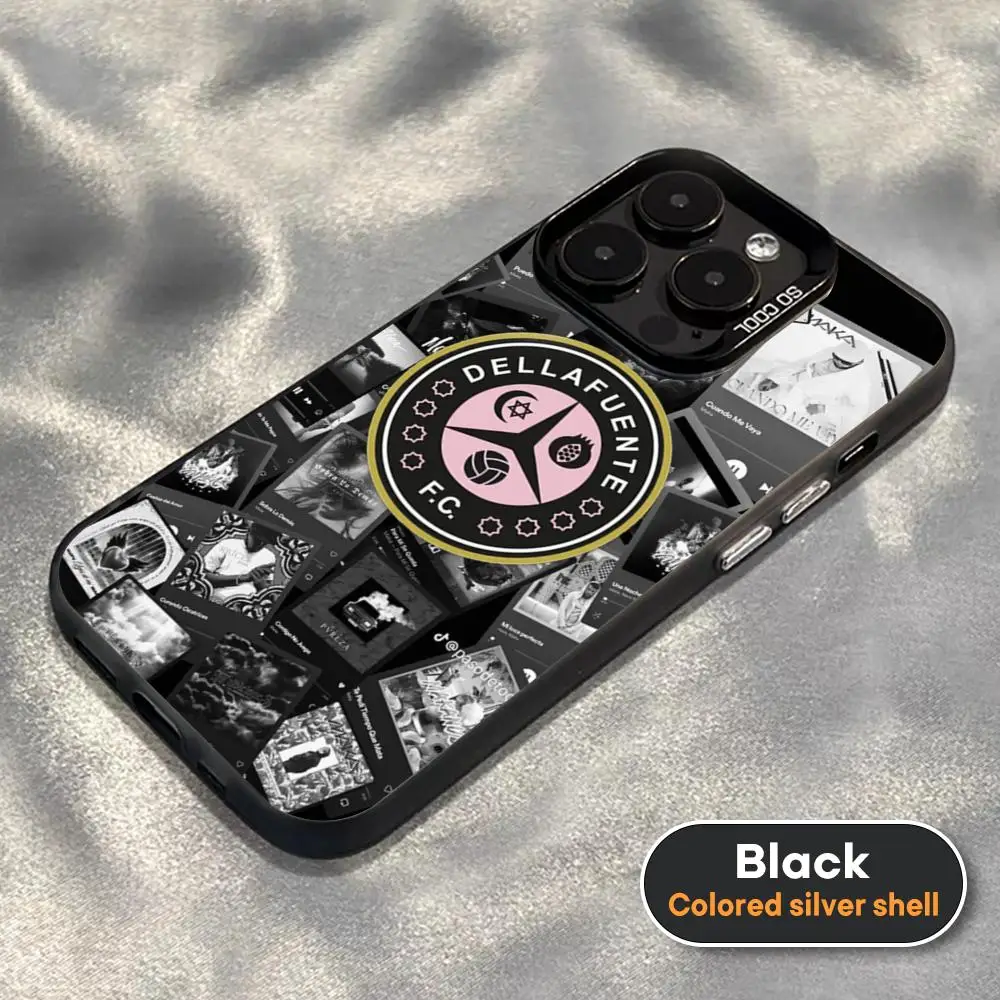 Stylish Silver Shell Phone Case Featuring Singer D-Dellafuente Design