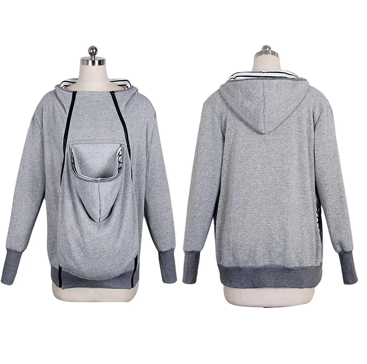 Adult Baby Hoodie 3-in-1 Keep Warm Kangaroo Hoodie Coat for Mom and Baby Sweatshirt for Baby Carriers Women's Autumn Clothes