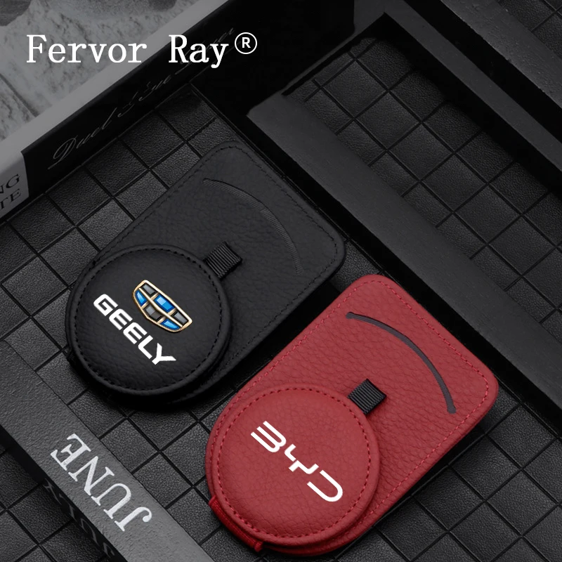 

Sun Visor Glasses Holder Fashionable Leather Glasses Clip For Fiat Ducato Grande Ponto EVO Qubo 500 500C Interior Accessories