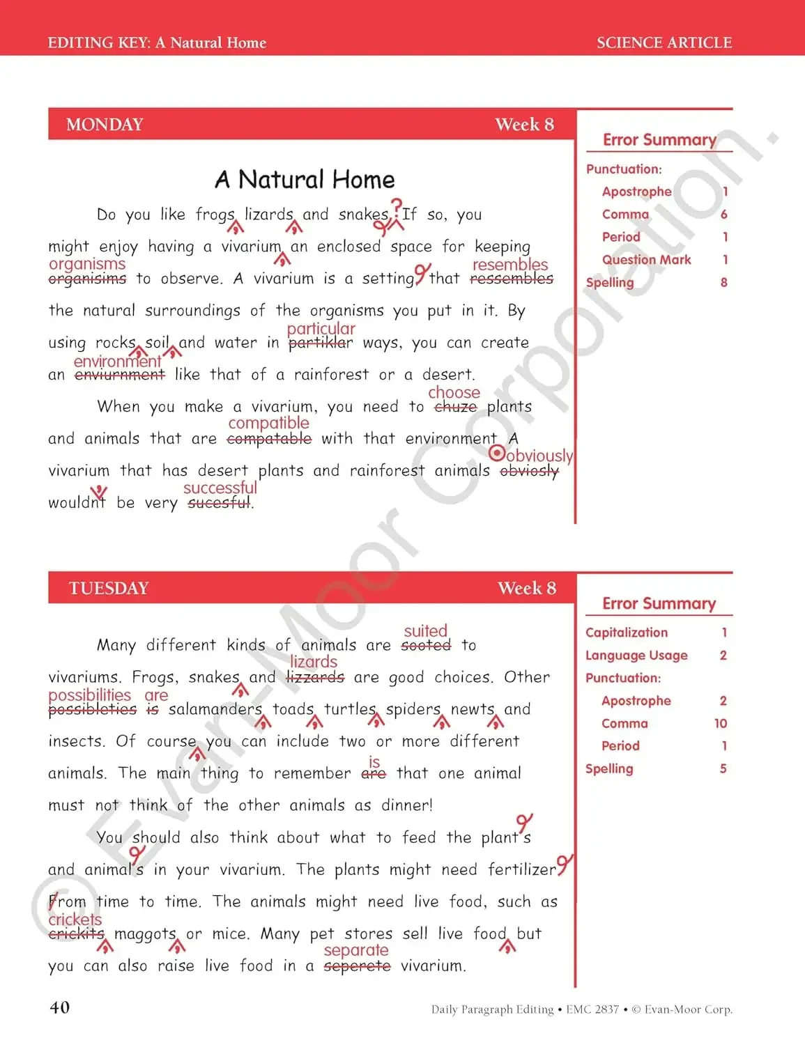 Evan-Moor Daily Paragraph Editing 7 5