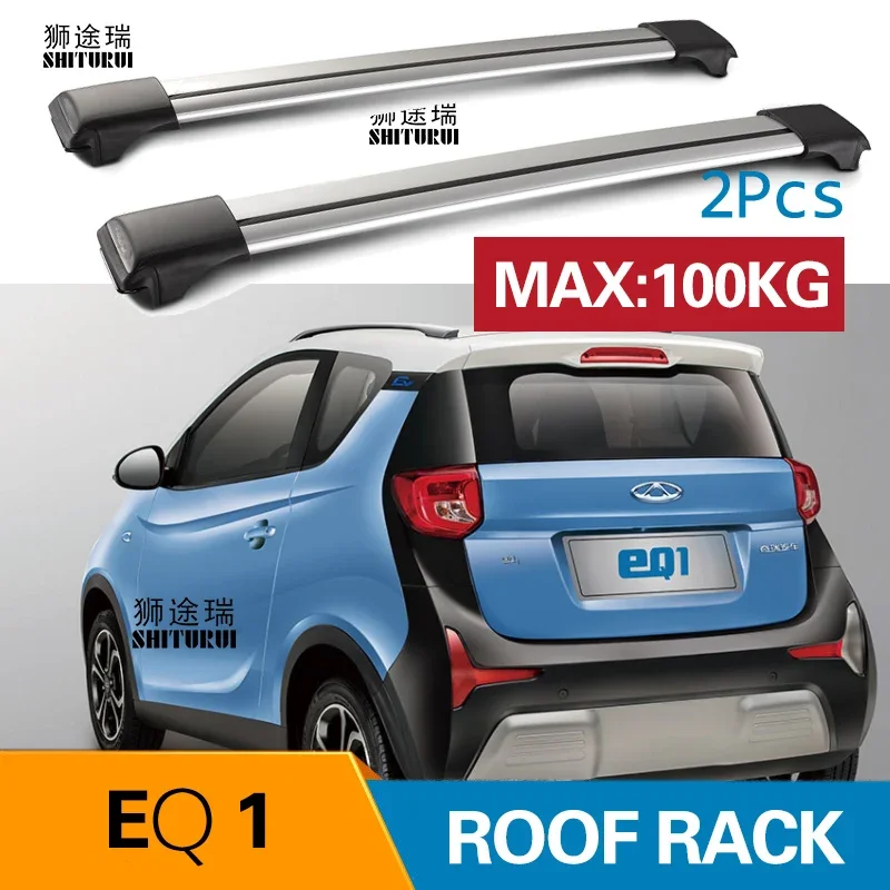 

Кровельные рейки для CHERY EQ1 2017-2018, 2 шт., боковые рейки из алюминиевого сплава, поперечные рейки, багажник на крышу, нагрузка 100 кг для внедорожников