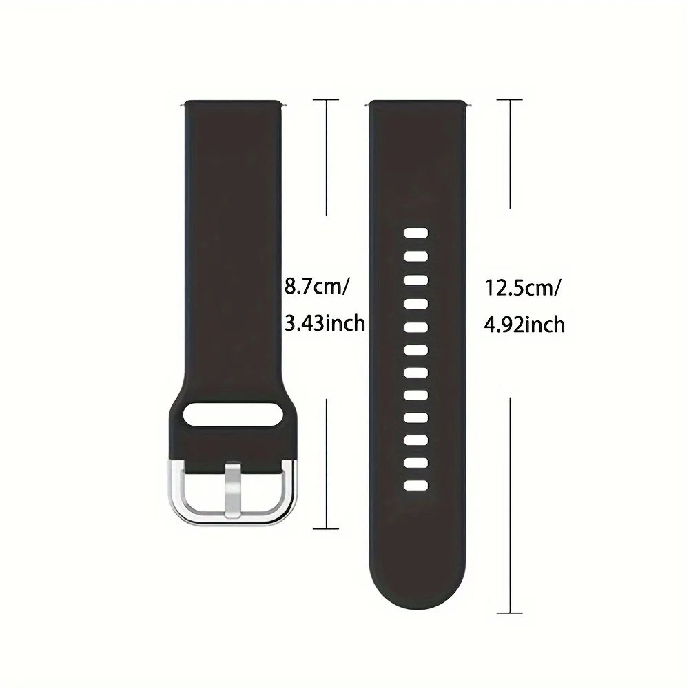 Premium Silicone Watch Band Set - 15 pcs in Various Sizes (18mm, 20mm, 22mm)