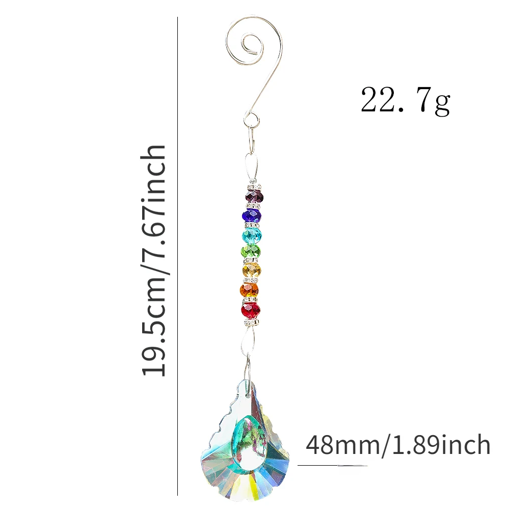 Brilliant Crystal Suncatcher Hanging Garland Crystals Prisms Rainbow Glass Bead Chakra Amulet Car Pendant Window Garden Decor