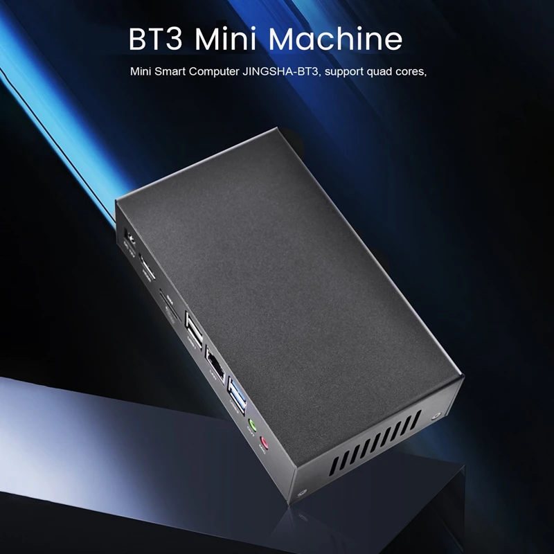 BT3 PRO 섀시 HSW-U, DDR3 8G 1600Mhz + 128GB MSATA SSD 기가비트 RJ45 지지대 4K 해상도 미니 PC 케이스 교체 세트 (EU 플러그)