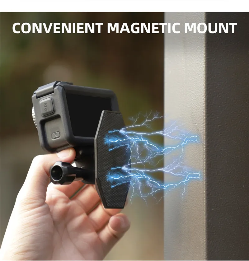 SUREWO Magnetische klikhouder voor GoPro Hero 13/12/11/10/9/8/7/6/5/Max, Insta360-serie, DJI OSMO Action 5 Pro/4/3, borstmontage met snelsluiting, voor de meeste actiecamera's, accessoires