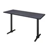 Versatile Café Training Table 60x24 Inch Laminate Top Scratch Stain Resistant Adjustable Height Steel Base Rounded Corners 2