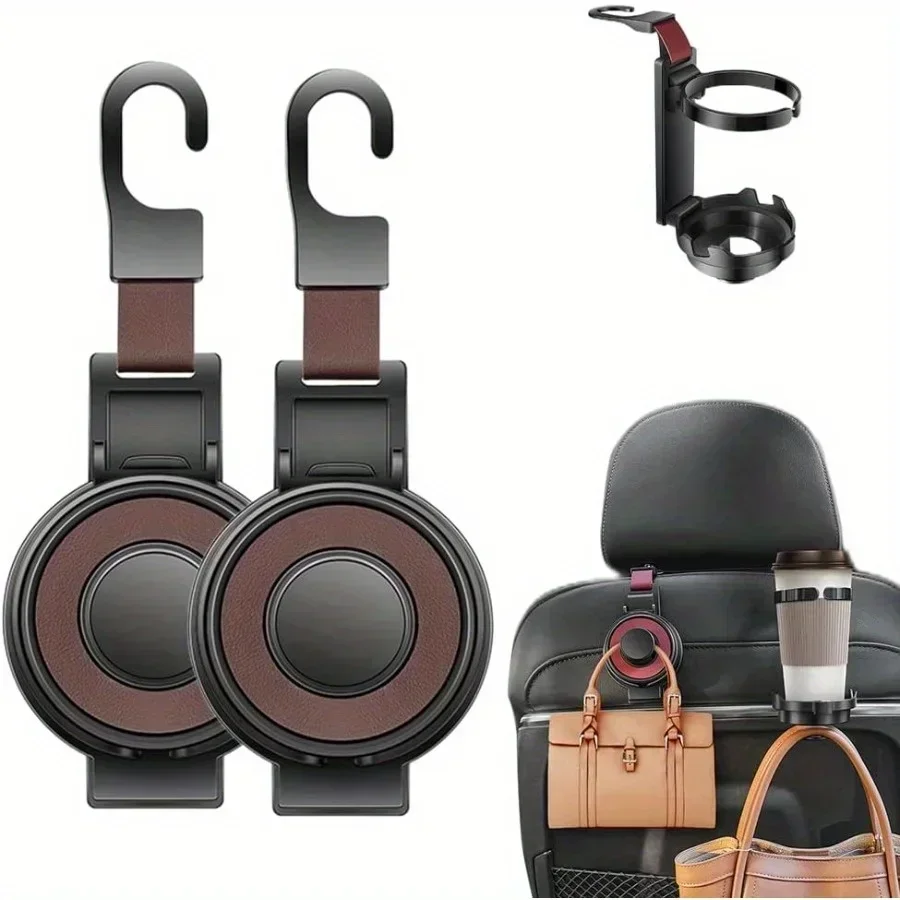 Car Mounted Multifunctional Hook Cup Holder New Mobile Phone Holder Rear Convenient Hook Car Storage Rack Interior Accessories