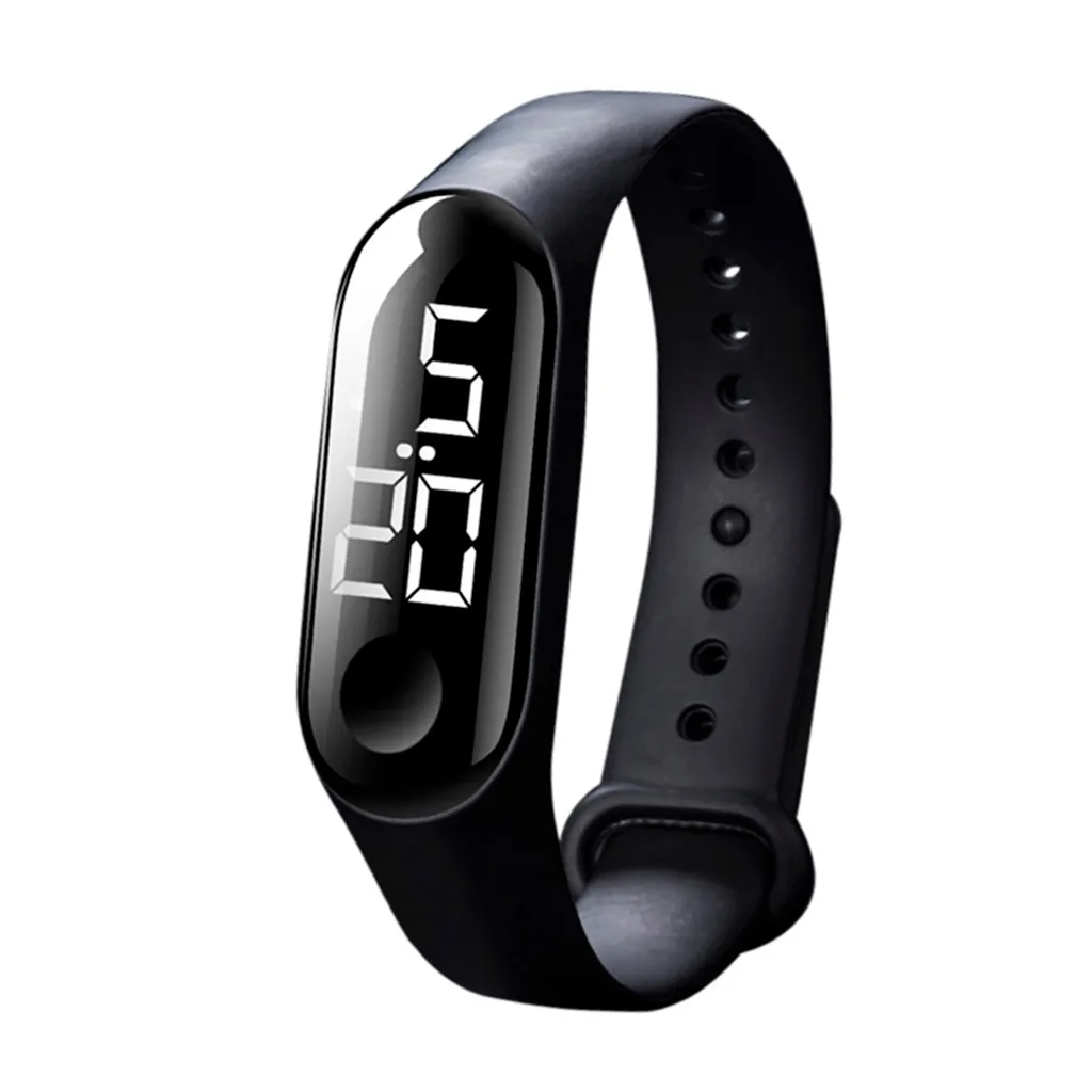 LED Touch Screen Outdoor Sports Children Electronic Watch Women Men Silicone Strap Wirstwatch Student Clock Waterproo watch 6