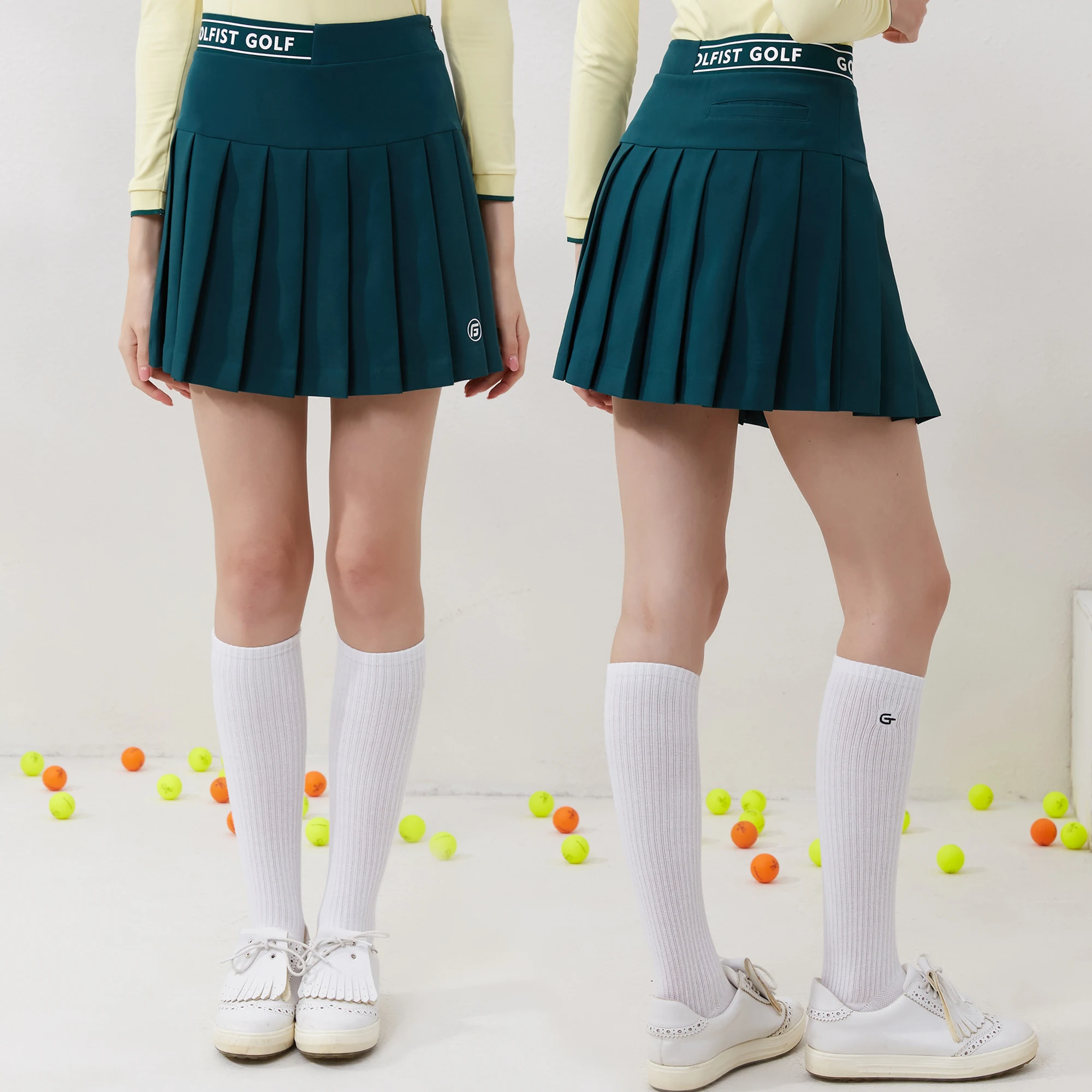 Golf Autumn and Spring Women Skirt Elastic Causal Sports Pleated Short Skirts With Pants inside Ladies Golf Tennis Wear