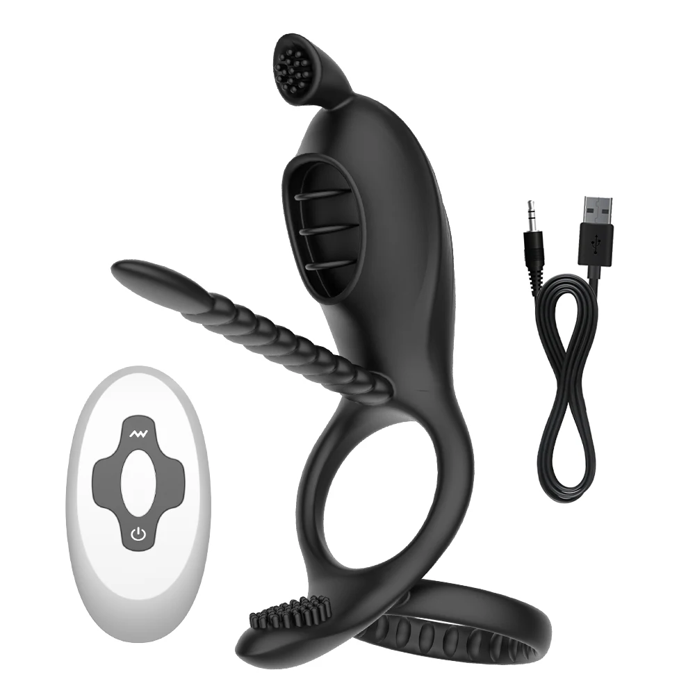 Vibrating Couple Rings And Clitoral Stimulator Remote Control_voghion.com