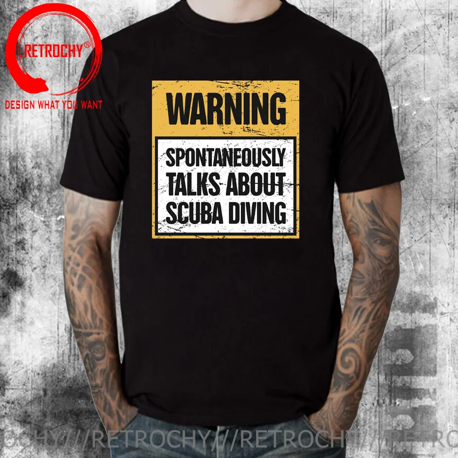 WarningSpotaneouslyTalksAboutScubaDivingTShirtMenFunnyPrinted(02)