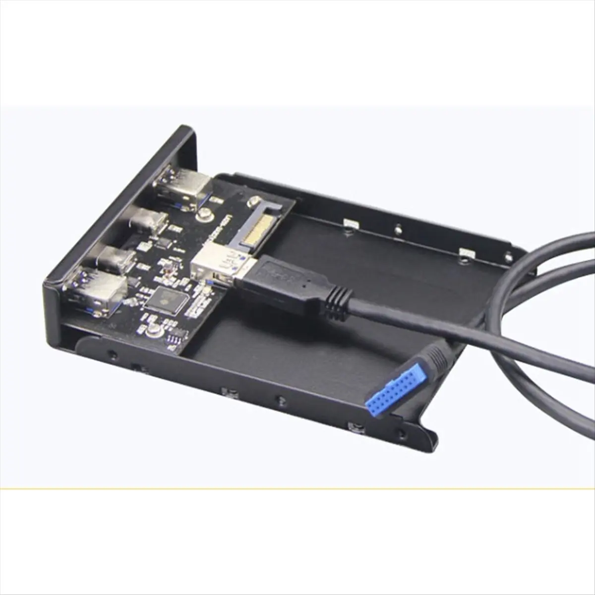 A49T USB 허브 USB C 허브 3.5인치 플로피 드라이브 전면 패널 2포트..
