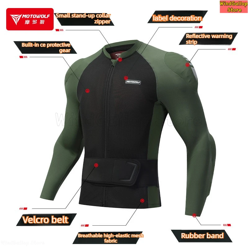 오토바이 사계절용 아머 안티폴 통기성 타이트 의류 남녀 오토바이 자외선 차단복 CE 보호 장비