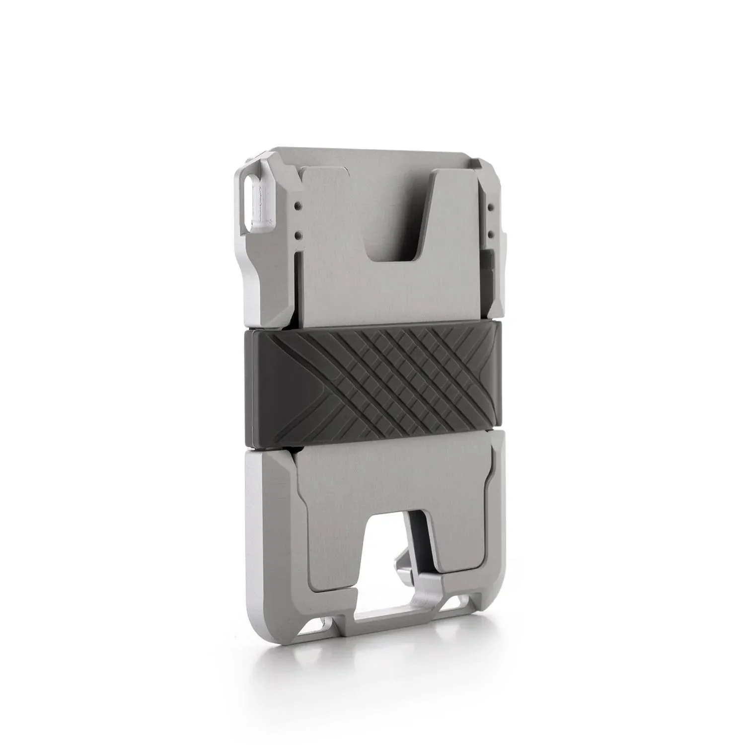 Slim Minimalist Wallet for Men-RFID Blocking-All-Metal, Jet Black