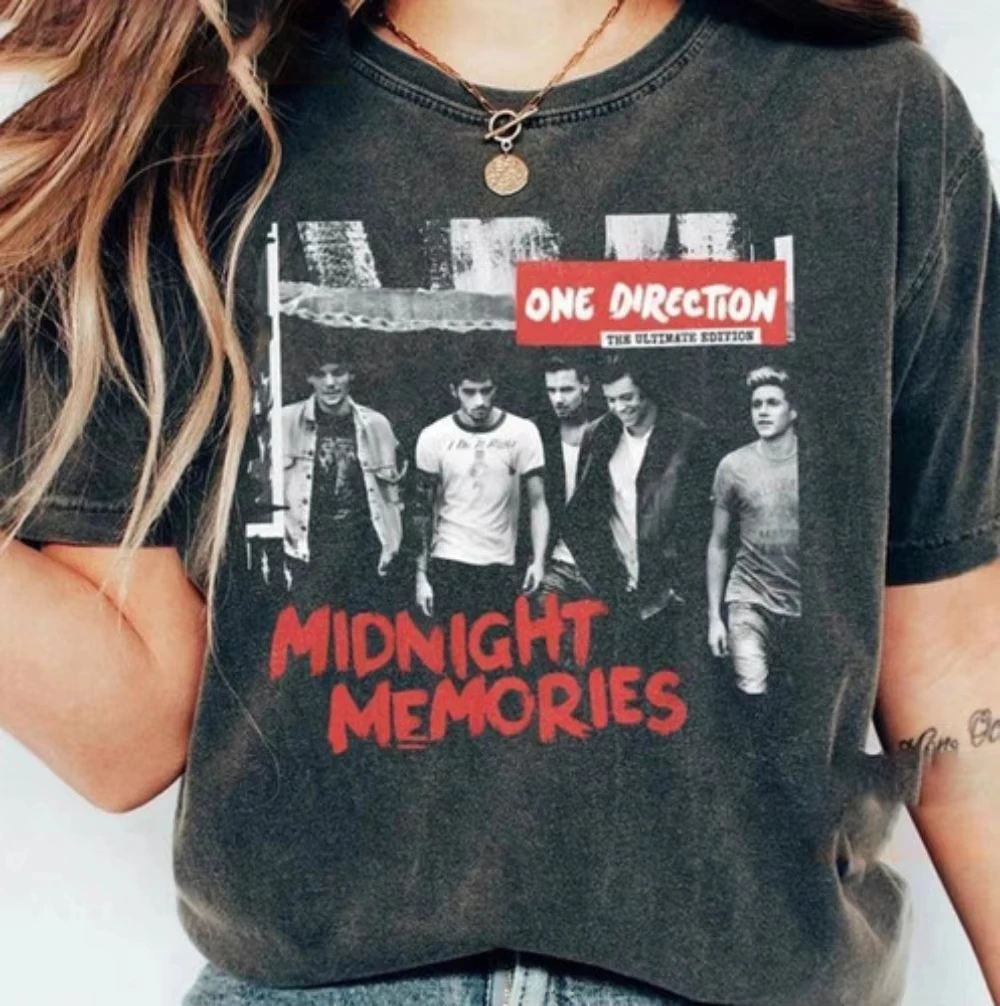 One Direction World Tour T-Shirt Sommer-T-Shirt für Herren und Damen, lockeres und atmungsaktives T-Shirt-Oberteil