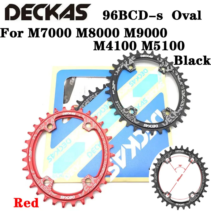 

Deckas 96BCD овальная Звездочка MTB горный велосипед BCD 96 мм 32/34/36/ 38T Корона пластины детали для M7000 M8000 M4100 M5100 Кривошип