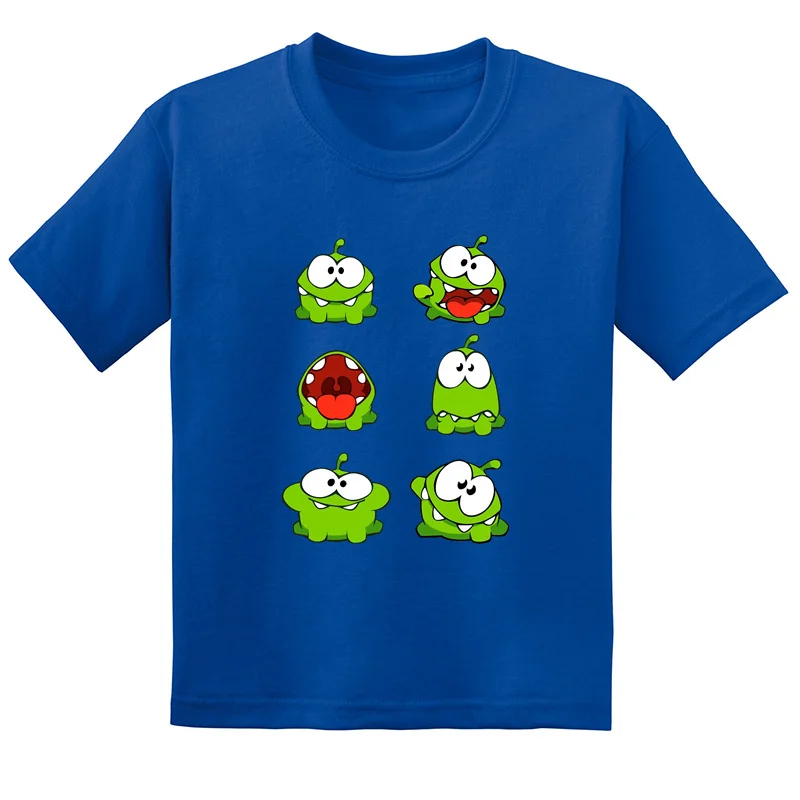 Hot Game Cut The Rope Om Nom Frog Funny Kids T shirt Cartoon Baby Boys Girls Cute Clothes Summer Casual Children Cotton T-Shirts 2