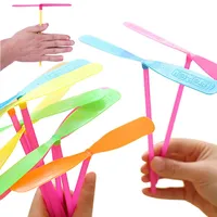 5/30Pcs Plastic Bamboo Dragonfly Shape Hand Push Flying Propeller Outdoor Sports Toy Gift Rotating Flying Arrow Outdoor Games 1
