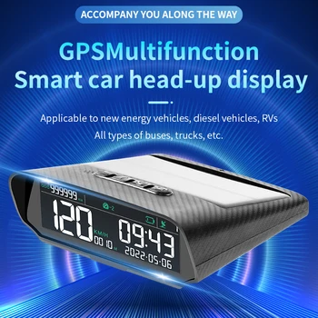 GPS multifunción pantalla frontal de coche inteligente para HUD LCD GPS velocímetro odómetro medidor de altitud electrónica de coche X100 medidor de coche 1
