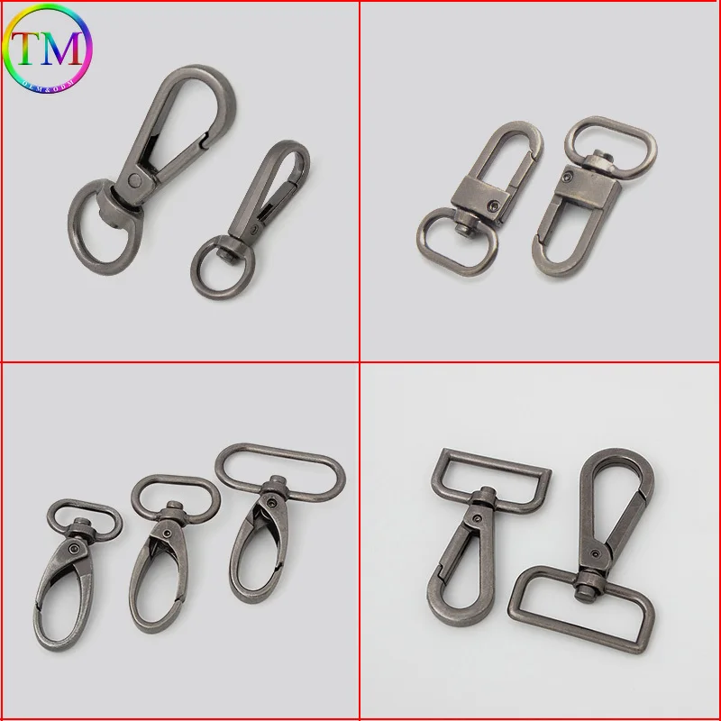 Old Silver Trigger Snap Hook Hanging Swivel Snaps Hooks For Diy Bags Belt Strap Buckle Crafts And Purse Hardware Accessories