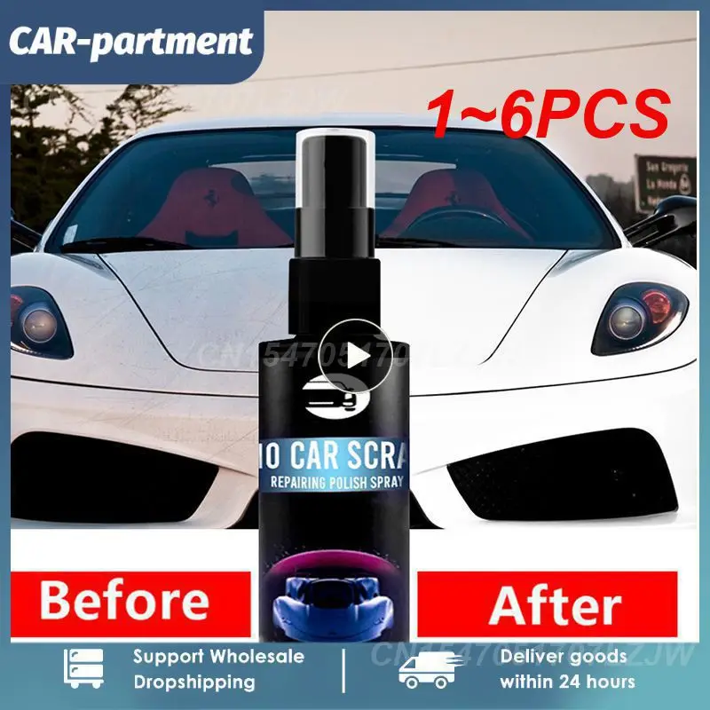 

1-6 шт., спрей для краски автомобиля, быстро удаляет и восстанавливает царапины автомобиля и восстанавливает блеск, защитное покрытие автомобиля