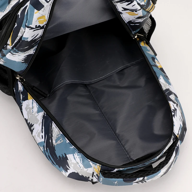 Unisex casual backpack, durable multi-pocket travel bag, zipper closure design, suitable for business travel and short trips