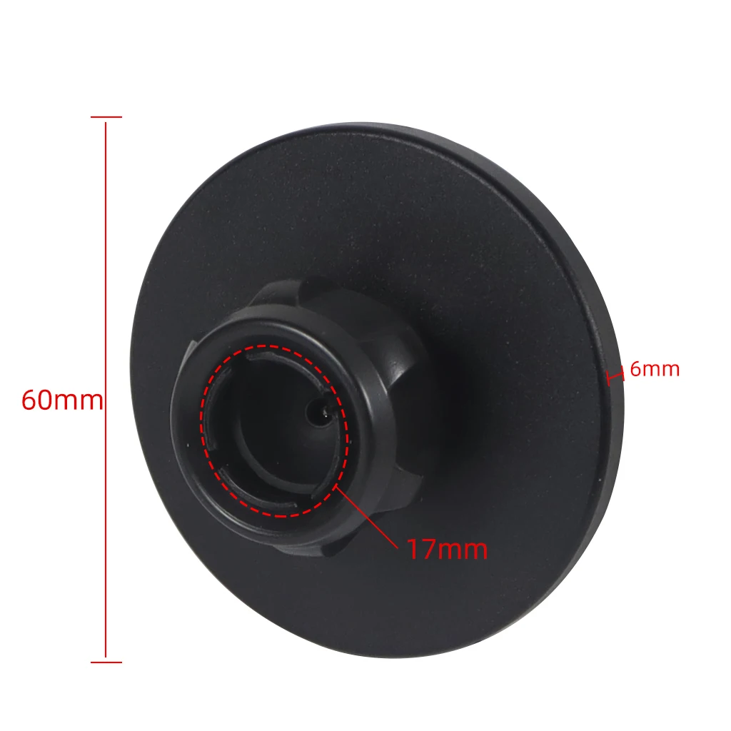 Enhanced Magnetic Car Phone Holder with 17mm Ball Head - Universal Mount & Ring Attachment