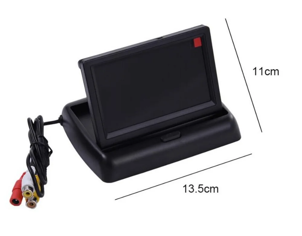 

4.3 Inch In-Dash 480x234 Foldable Rear View Monitor Add CCD Night Vision Car Camera +Wireless Transmitter Receiver