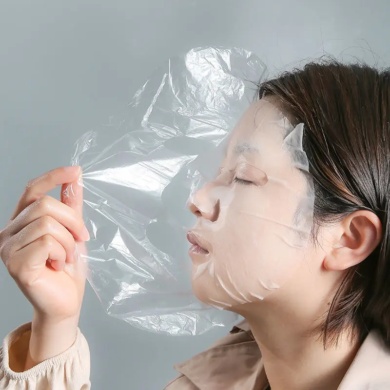 Transparent PE Disposable Face Mask Sheets for Beauty and Skin Care