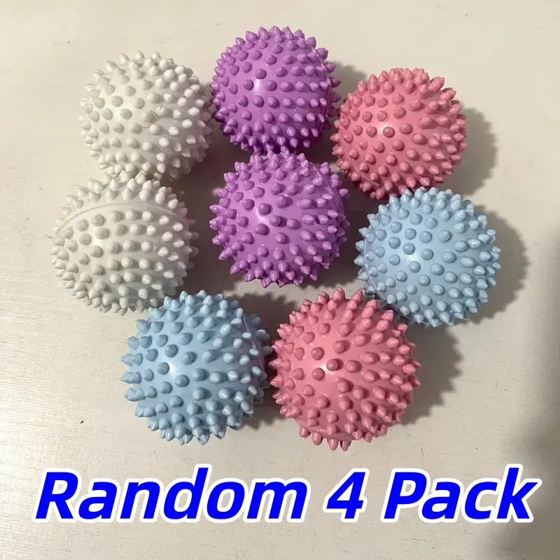 Eco-Friendly Reusable Laundry Balls (4-Pack): Hair Removal, Softening, Knot Prevention, Extra Large Size, No Electricity Needed