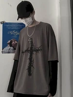 Hommes t-shirts automne hommes vêtements anime décontracté à manches longues surdimensionné Y2K T-Shirt Harajuku Streetwear académique Hip Hop T-Shirt hauts 5