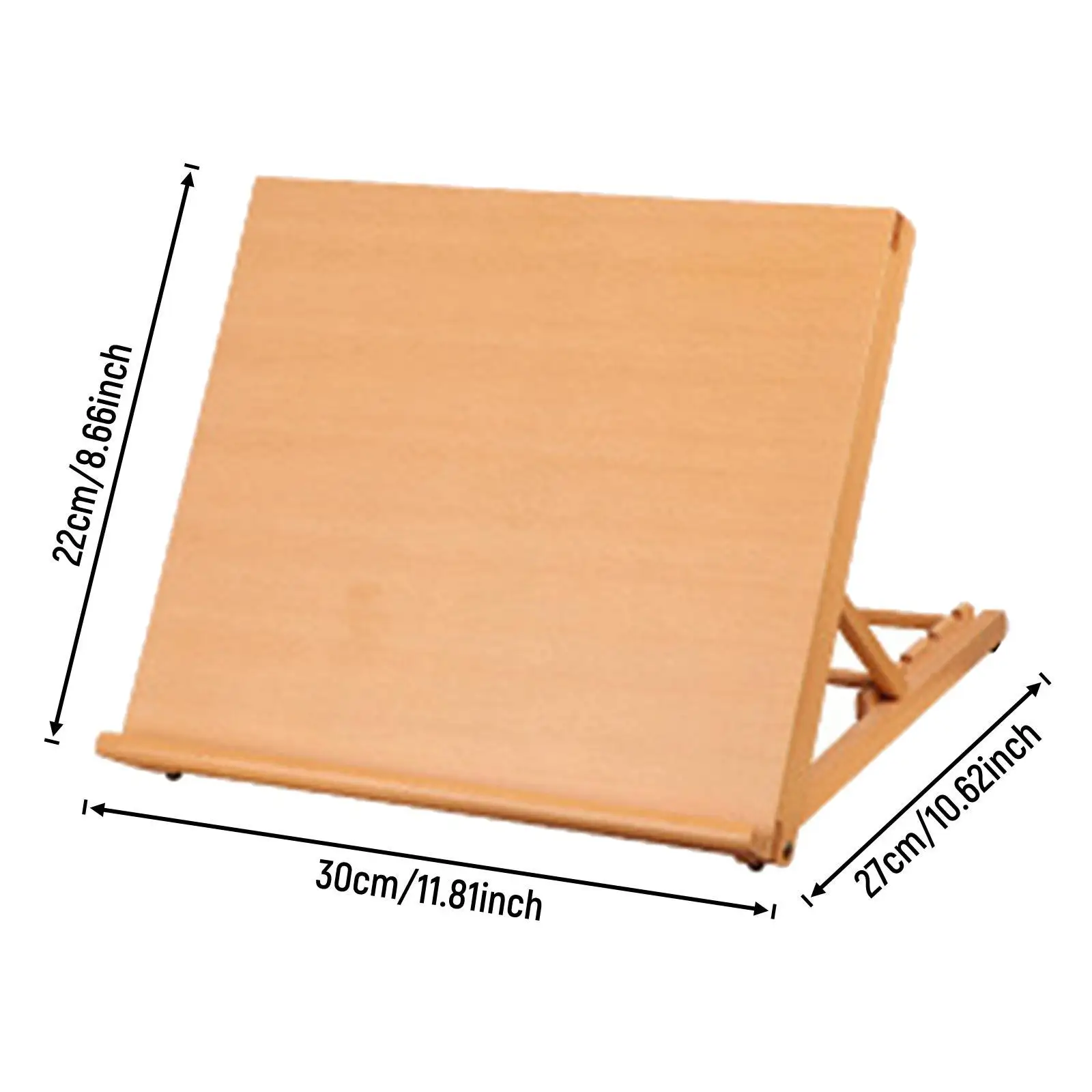 Art Drawing Board Portable Adjustable Beech Wood Sketching Wood Desktop Table Easel for Drawing , , or , Large