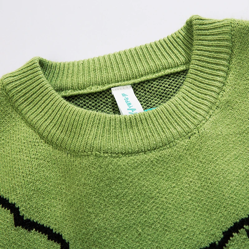 High Quality Korean Fashion Women Men Harajuku Knitted Cardigan Clothes Streetwear Cartoon Pullover Shirt Oversize Wool Sweaters