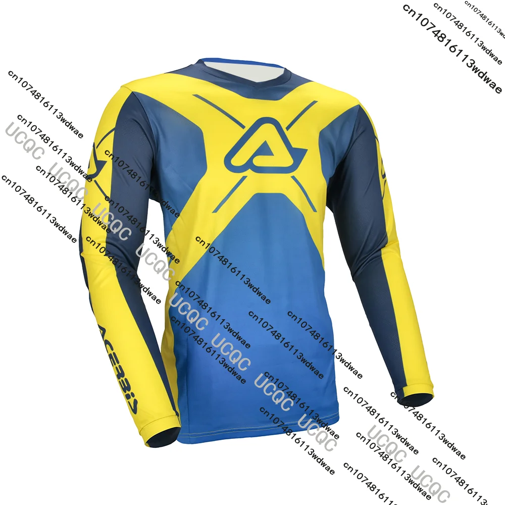New Men's Motocross Breathable Tees Adult Dirt Race Long Sleeve Moto Off-road Mountain Bike Jersey T-shirt Outdoor Racing Tops