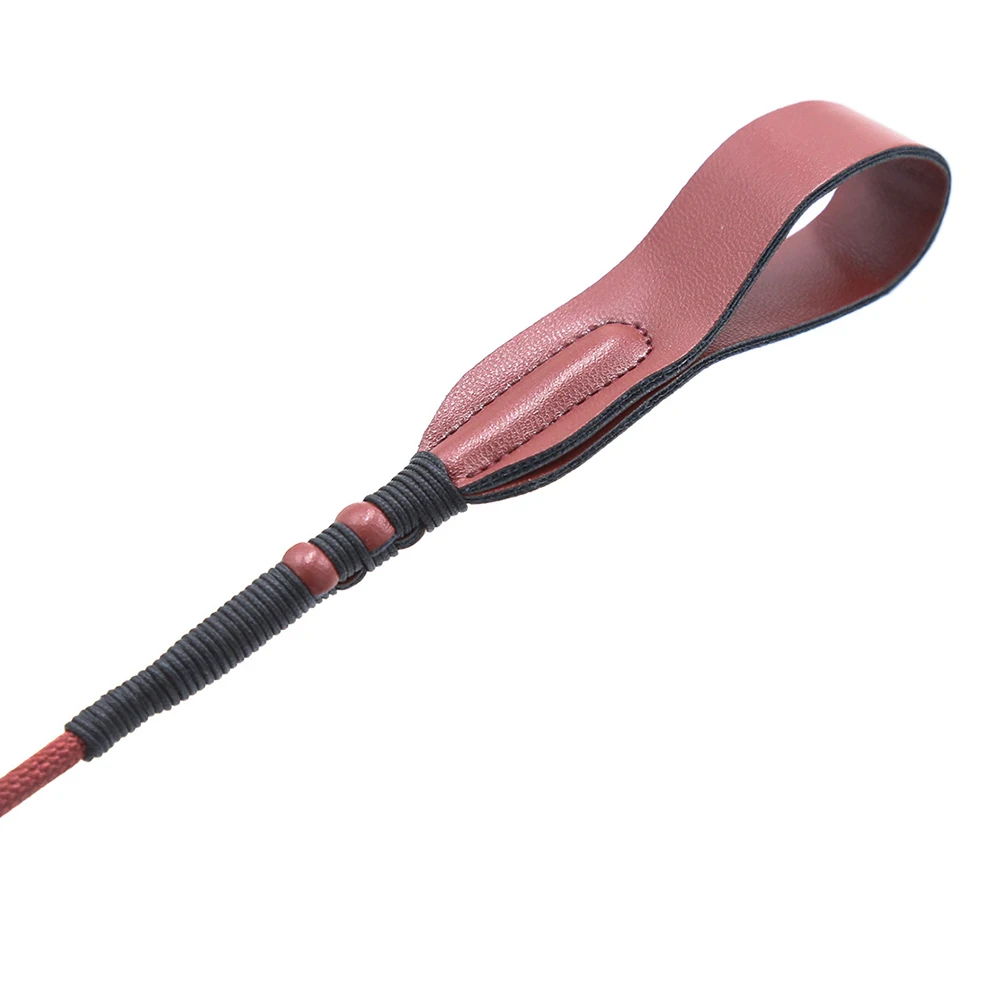 66CM Riding Crop PU Leather Whip Premium Quality Red Leather Crops Equestrianism Horse Whips 3