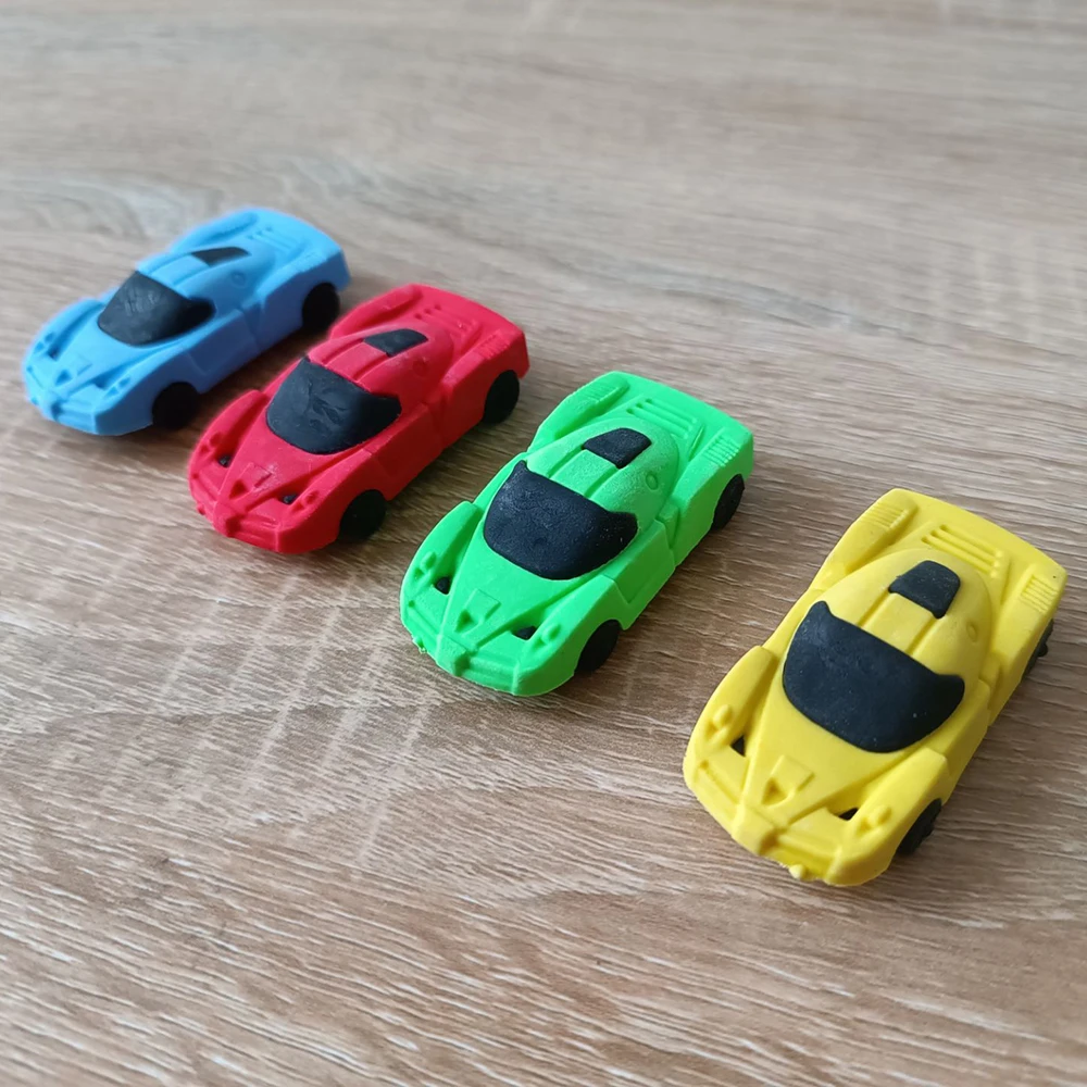 학생용 학교 용품, 사무용품, 시뮬레이션 자동차 지우개, 교육 장비 연필 지우개, 4 개