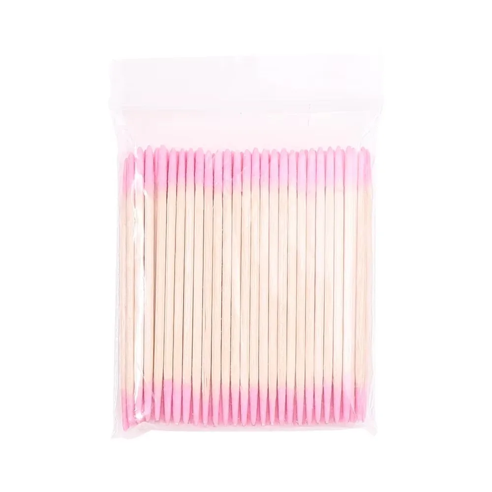 New Wooden Cotton Nails Wood Cotton Swab Head Manicure Detail Corrector Clean Sticks Bud Tip Nail Polish Remover Art Tool