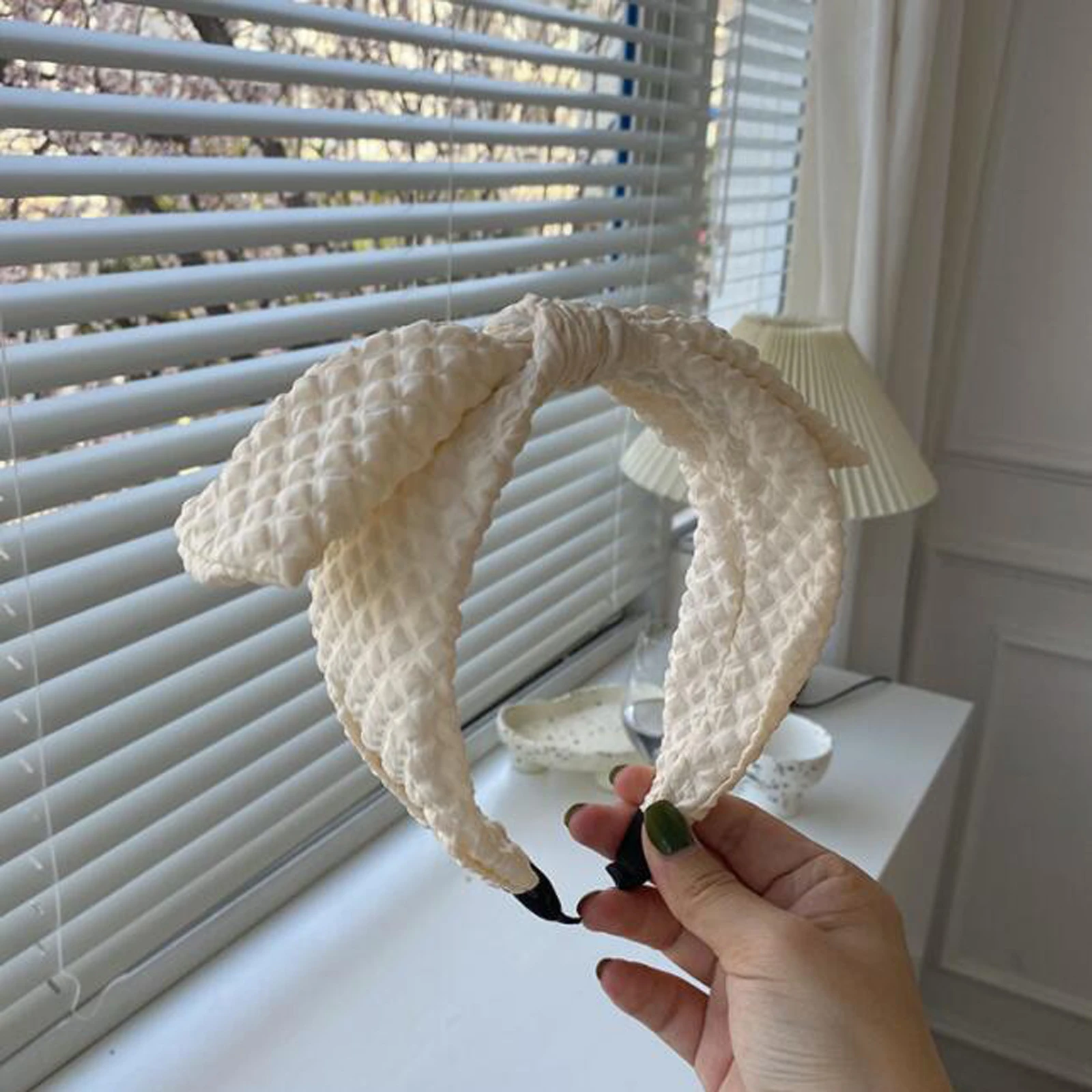 beige hairband