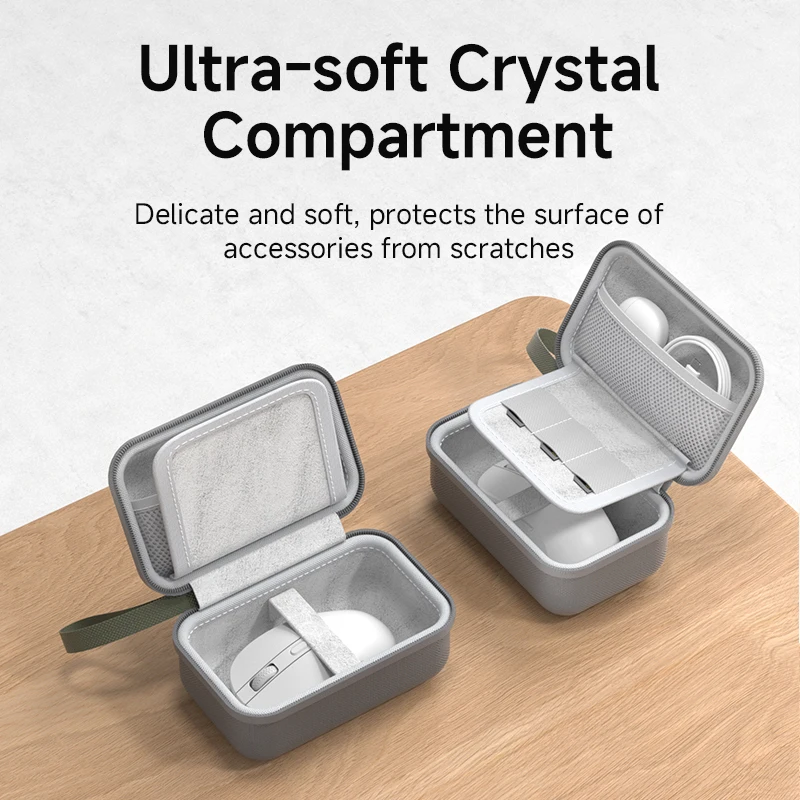 Hagibis Electronic Organizer Travel Case Bag for Mouse Portable Carry Case for Wireless Mouse Cable Charger Power Bank Hardshell