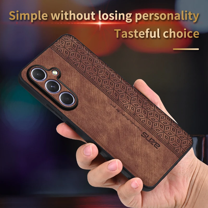 Shockproof Matte Leather Case - Soft Back Cover with Skin Feel Finish